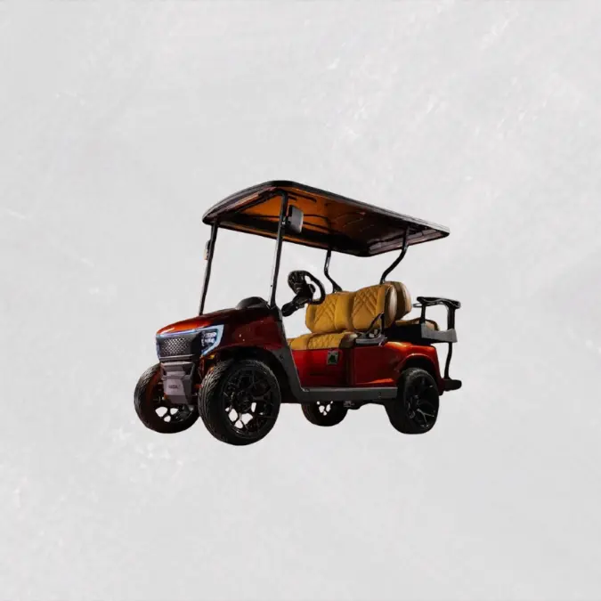 MadJax APEX body kit with LED lights on EZGO RXV golf cart (2008–2022) featuring aggressive automotive styling